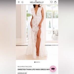 Elegant White Lace Maxi Dress